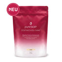 Neuer pureSGP Stoffwechsel-Shake in rosa-weißem Beutel, Sorte Vanille, 450 g.





