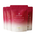 Vier Beutel pureSGP Stoffwechsel-Shake, vorne Vanille, bioaktiver Premium-Mahlzeitersatz mit Proteinen, extra cremig und zuckerfrei.